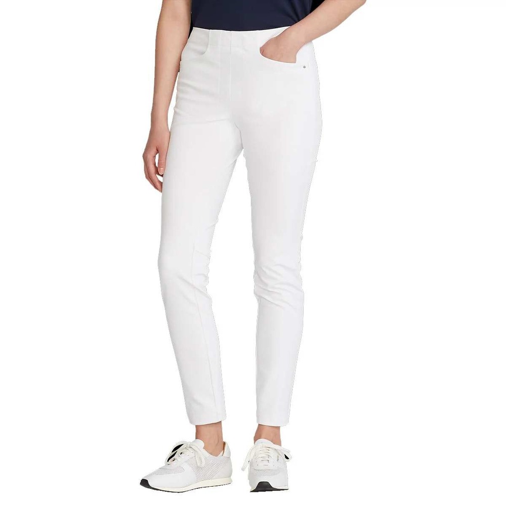 NWT RLX Ralph Lauren Eagle Stretch Twill Golf Pants White 12 Athleisure Trousers